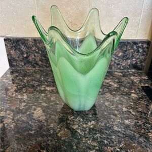 Green Glass Vase
